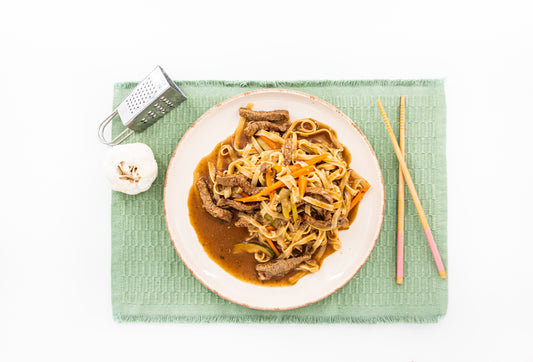 Beef Chow Mein With Pad Thai Noodles