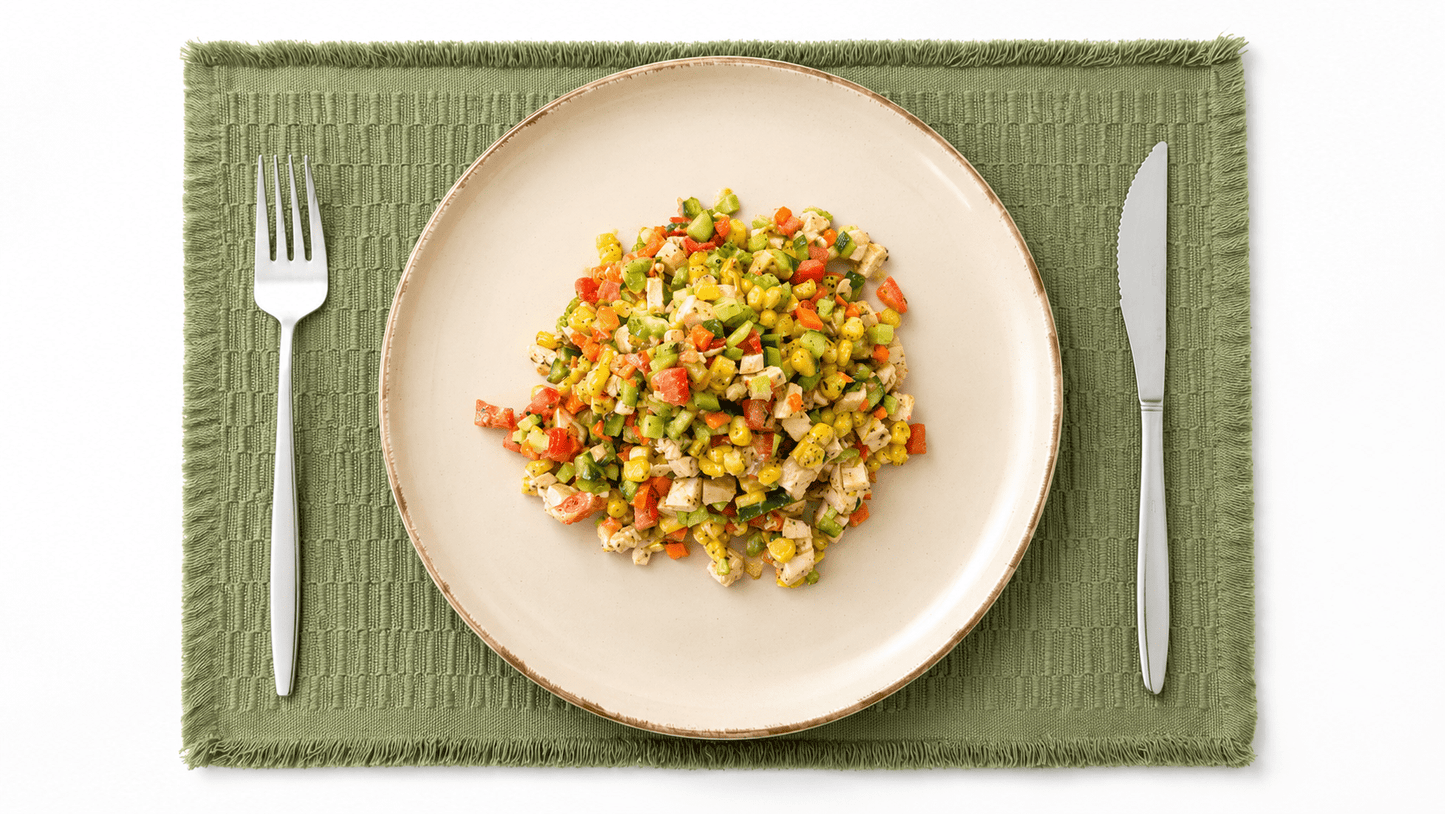 chicken and corn summer salad - Cut Bulk Restchicken and corn summer salad